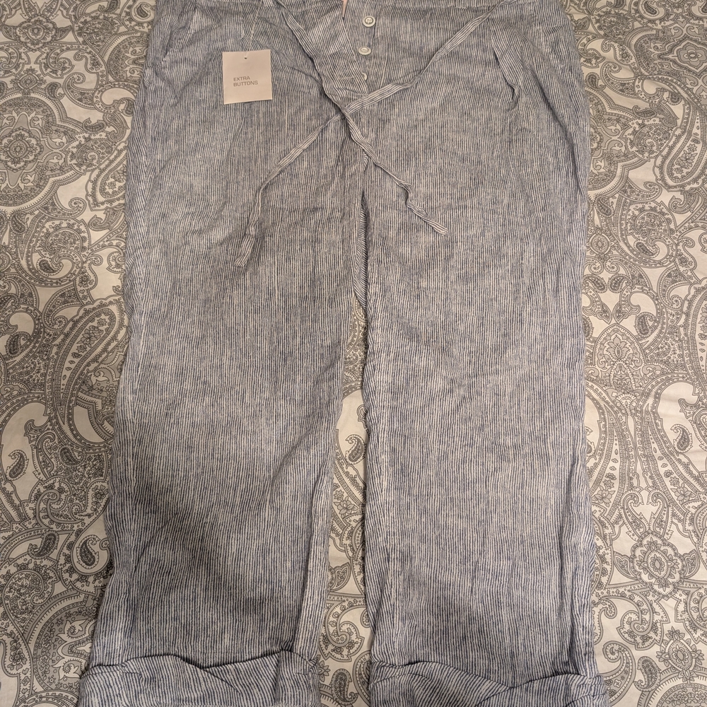 Victoria's Secret Blue Striped Capris